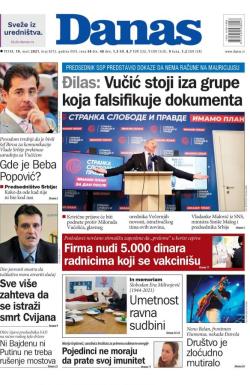 Danas - broj 8572, 19. mar 2021.