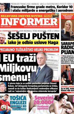 Informer - broj 767, 7. nov 2014.