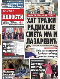 Večernje novosti - broj 2778, 2. nov 2017.