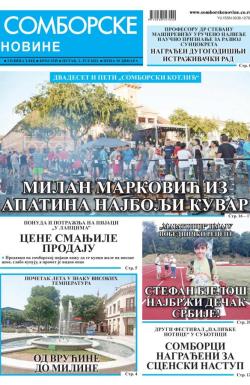 Somborske novine - broj 3549, 1. jul 2022.