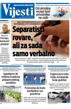 Vijesti - broj 9813, 26. avg 2025.