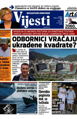 Vijesti - broj 6259, 29. avg 2015.