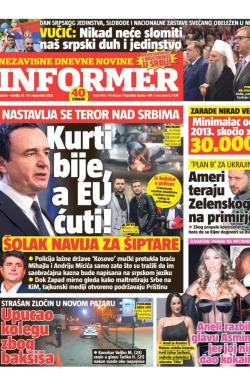 Informer - broj 3474, 16. sep 2023.