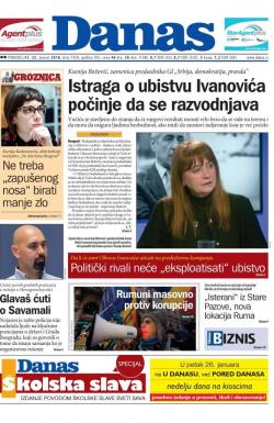Danas - broj 7420, 22. jan 2018.
