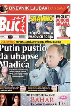Blic - broj 6803, 22. jan 2016.