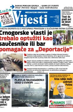 Vijesti - broj 6009, 17. dec 2014.