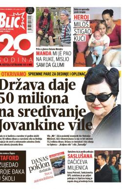 Blic - broj 7121, 8. dec 2016.