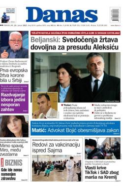 Danas - broj 8519, 25. jan 2021.