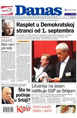 Danas - broj 5436, 17. avg 2012.