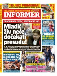 Informer - broj 1625, 28. avg 2017.