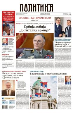 Politika - broj 40299, 15. feb 2026.