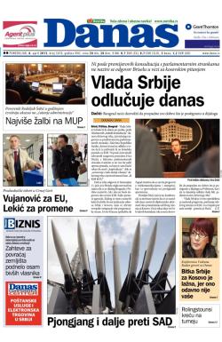 Danas - broj 5670, 8. apr 2013.