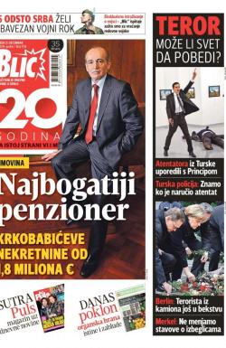 Blic - broj 7134, 21. dec 2016.