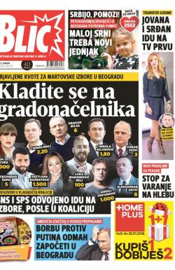 Blic - broj 7511, 12. jan 2018.