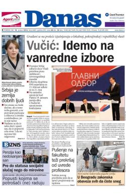 Danas - broj 6685, 18. jan 2016.