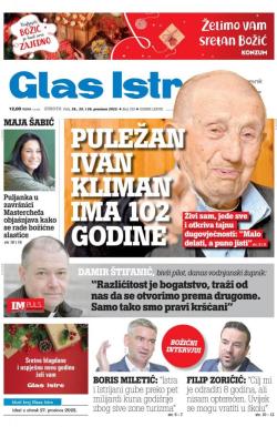 Glas Istre - broj 352, 24. dec 2022.