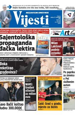 Vijesti - broj 6280, 19. sep 2015.