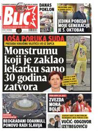 Blic - broj 7458, 17. nov 2017.