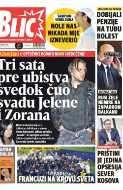 Blic - broj 7692, 16. jul 2018.