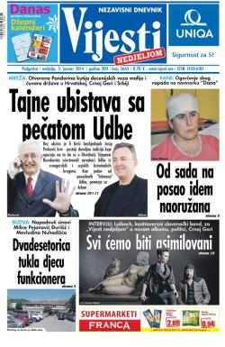 Vijesti - broj 5665, 5. jan 2014.