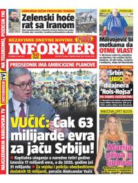Informer - broj 4226, 9. mar 2026.