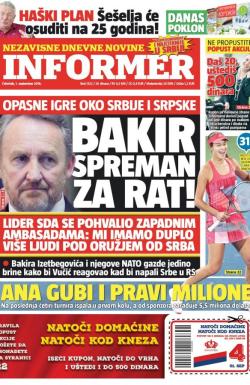 Informer - broj 1322, 1. sep 2016.