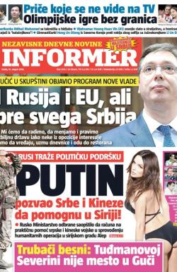 Informer - broj 1303, 10. avg 2016.