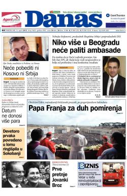 Danas - broj 5663, 1. apr 2013.