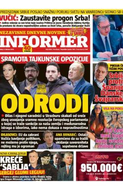 Informer - broj 3596, 9. feb 2024.