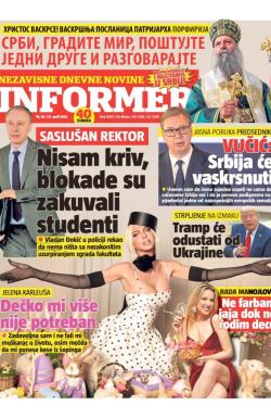 Informer - broj 3959, 19. apr 2025.