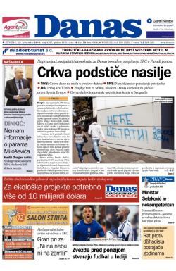 Danas - broj 6205, 25. sep 2014.