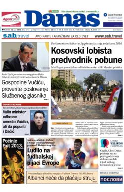 Danas - broj 5763, 10. jul 2013.