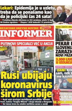 Informer - broj 2421, 6. apr 2020.