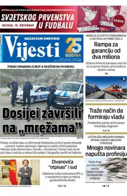 Vijesti - broj 8836, 16. nov 2022.