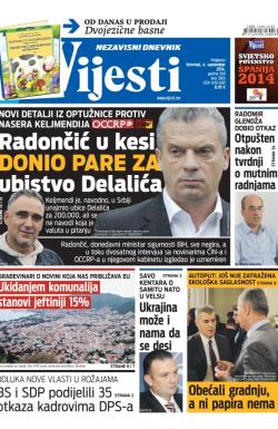Vijesti - broj 5905, 4. sep 2014.