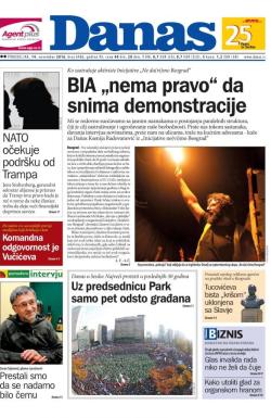 Danas - broj 6986, 14. nov 2016.