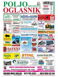 Poljoprivredni Oglasnik - broj 328, 14. sep 2016.