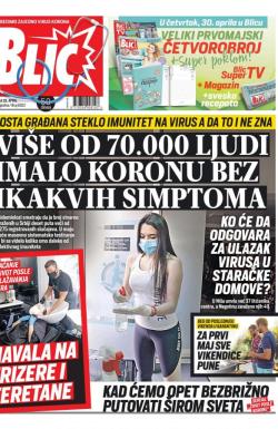 Blic - broj 8322, 28. apr 2020.