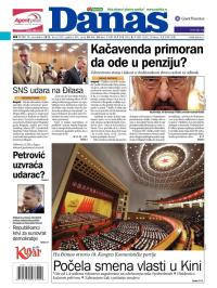 Danas - broj 5520, 9. nov 2012.