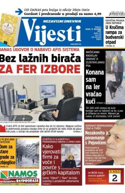 Vijesti - broj 6367, 15. dec 2015.