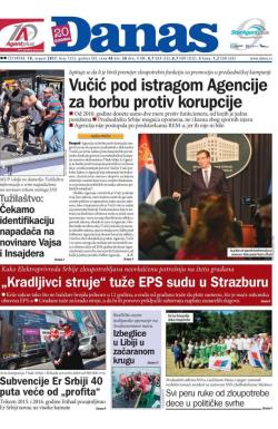 Danas - broj 7255, 10. avg 2017.