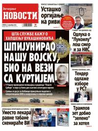 Večernje novosti - broj 5553, 8. nov 2025.