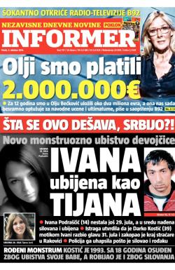 Informer - broj 737, 3. okt 2014.