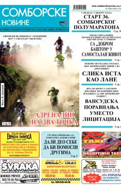 Somborske novine - broj 3177, 15. maj 2015.