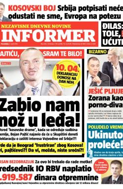 Informer - broj 282, 8. apr 2013.