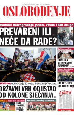 Oslobođenje - broj 24.049, 19. nov 2013.