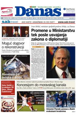 Danas - broj 5778, 25. jul 2013.