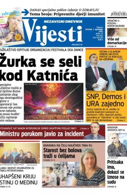 Vijesti - broj 6623, 1. sep 2016.