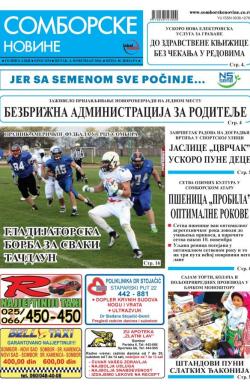 Somborske novine - broj 3254, 4. nov 2016.