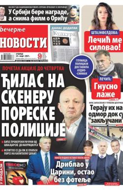 Večernje novosti - broj 3901, 23. mar 2021.